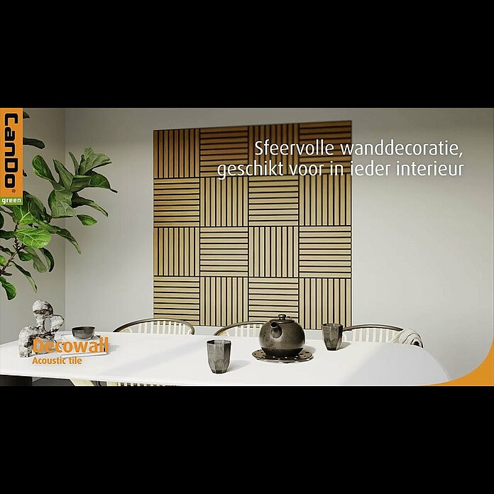 CanDo Akoestische panelen Decowall Acoustic Brons Eiken (Brons Eiken, 260 x 30 cm, 2 st., Breedte latjes: 2,7 cm) | BAUHAUS
