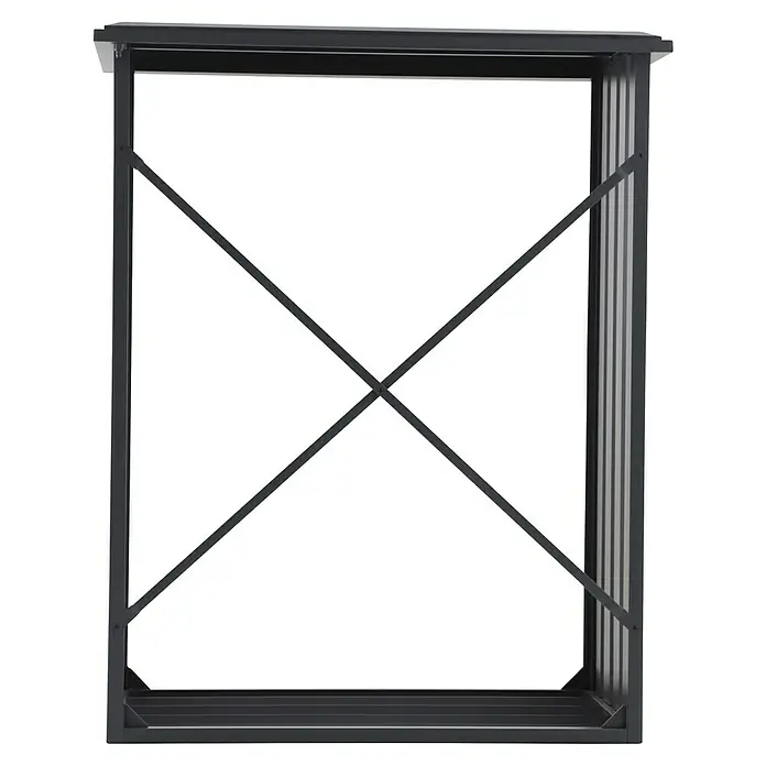 Gardol Kaminholzregal - 160 x 90 x 200 cm, Stahl, Anthrazit - Holzregal aus Metall mit kreuzförmiger Verstrebung für die Lagerung von Brennholz im Innen- oder Außenbereich. Robust und wetterfest.