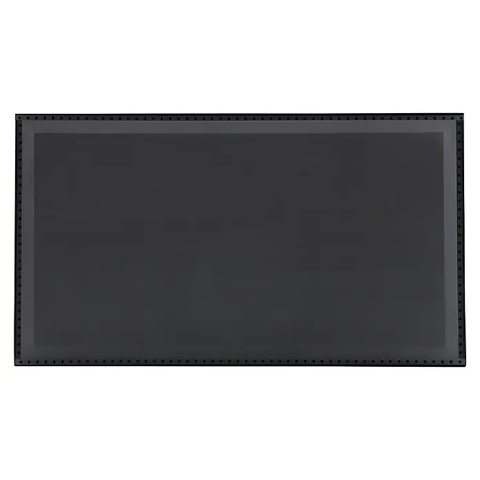 Gardol Kaminholzregal - 160 x 90 x 200 cm, Stahl, Anthrazit - Das Bild zeigt ein rechteckiges, schwarzes Präsentationsdisplay mit einer gelochten Umrandung und einer glatten, matten Oberfläche.