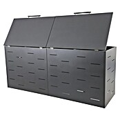 Sunfun Mülltonnenbox (B x T: 268 x 81,5 cm, Anthrazit, Stahl, Geeignet für Anzahl Mülltonnen: 4 Stk.) | BAUHAUS