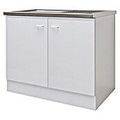 Flex-Well Rapido Spülenunterschrank (47 x 100 x 85 cm, Dekor Front: Weiß, Dekor Korpus: Weiß)