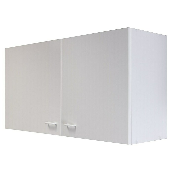 Flex-Well Rapido Hängeschrank (32 x 100 x 54 cm, Dekor Front: Weiß, Dekor Korpus: Weiß)