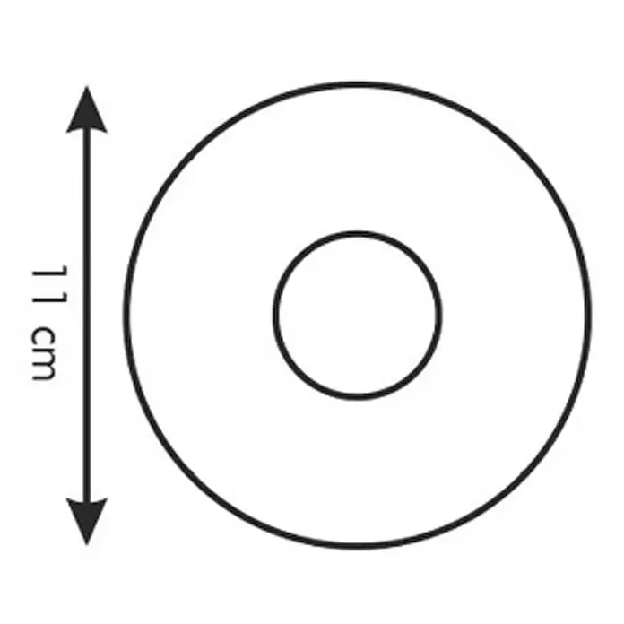 Tescoma Ablaufstopfen Clean Kit - Durchmesser: 11 cm - Weißer Ring mit zentralem Loch, 11 cm Außendurchmesser.