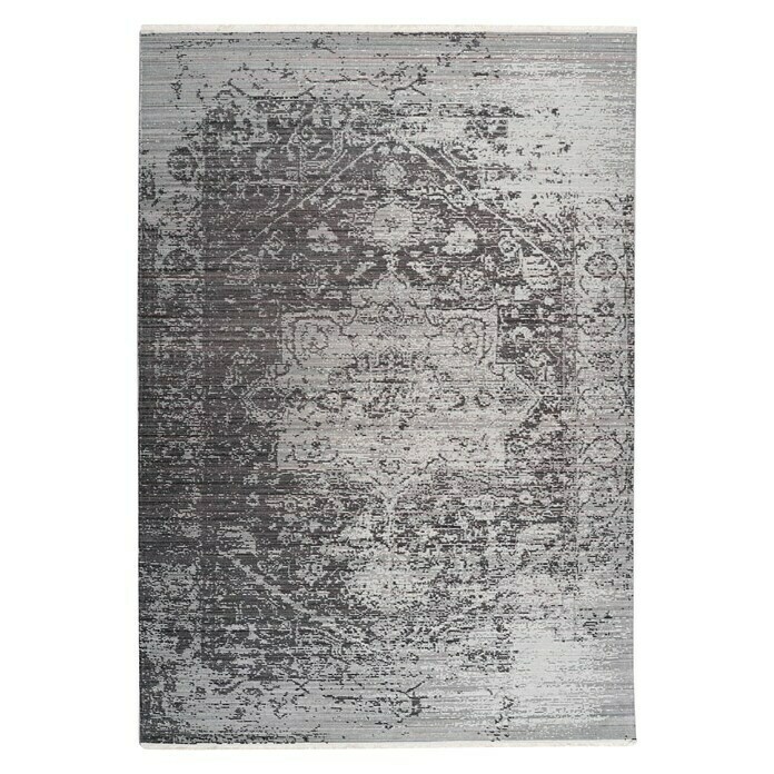 Kayoom Kurzflorteppich Baroque III (Anthrazit, 150 x 80 cm, 100 % Polyester)