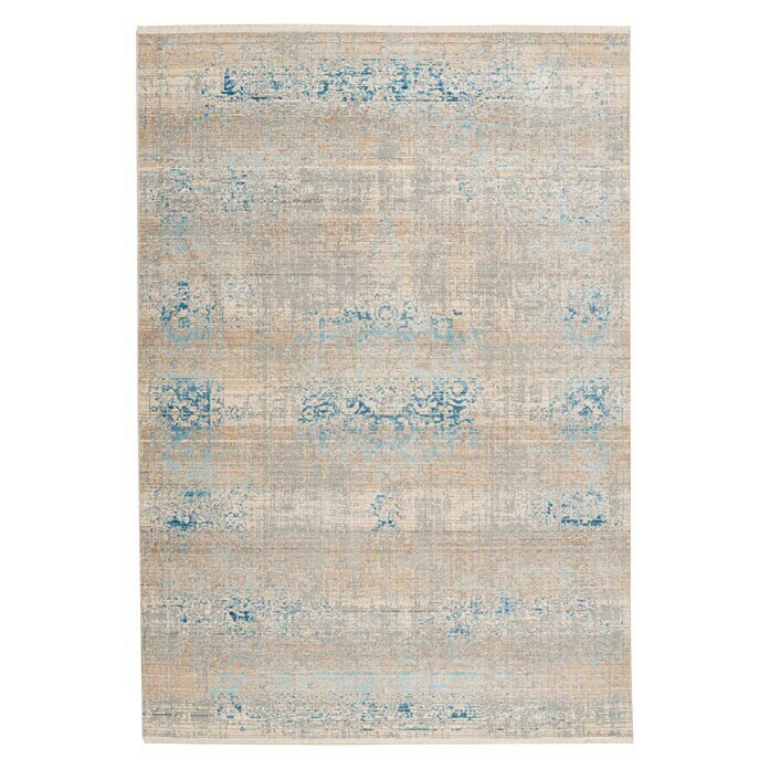 Kayoom Kurzflorteppich Baroque (Beige/Blau, 150 x 80 cm, 100 % Polyester)