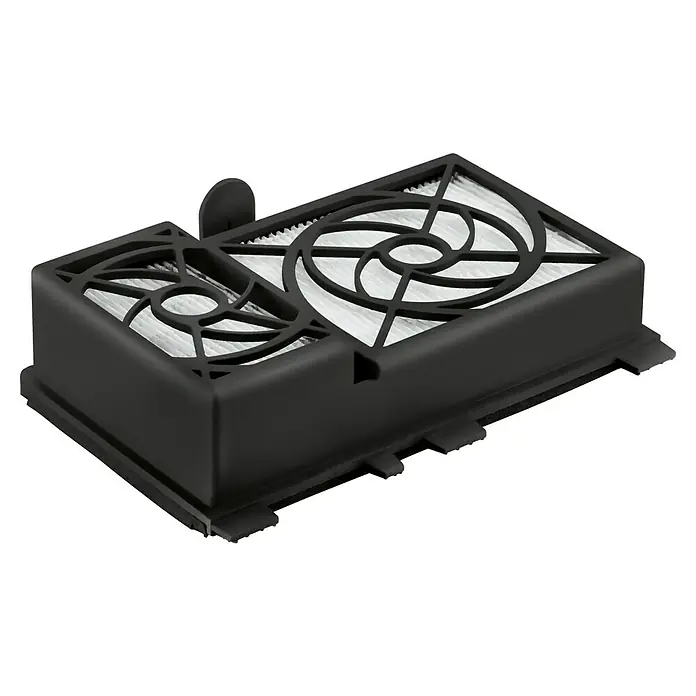 Kärcher HEPA-Filter 13 - 1 Stk., Passend für: Kärcher Staubsauger DS - Ein schwarzer Staubsaugerfilter mit einem spiralförmigen Muster. Der Filter ist sauber und bereit für den Einsatz in Ihrem Staubsauger.