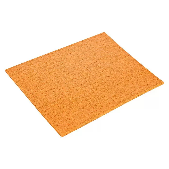 Tescoma Schwammtuch Clean Kit - 4 Stk., 15 x 18 cm - Oranges rechteckiges strukturiertes Schwammtuch zum Reinigen.