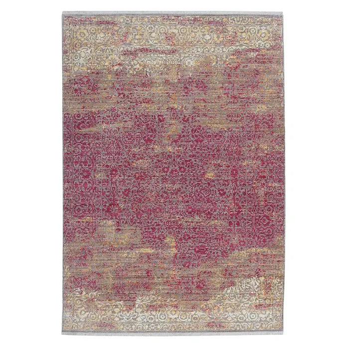 Kayoom Kurzflorteppich Antigua - Rot, 170 x 120 cm, 100 % Polyester - Ein wunderschöner Teppich mit einem einzigartigen Design in Rot- und Grautönen. Er verleiht jedem Raum eine elegante Note und ist ein echter Hingucker.
