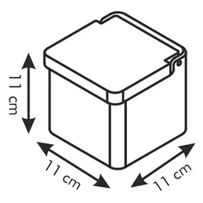 Tescoma Vorratsdose Online - L x B x H: 11 x 11 x 11 cm, Bambus, Weiß - Weißer, würfelförmiger Aufbewahrungsbehälter mit Deckel, 11x11x11 cm.