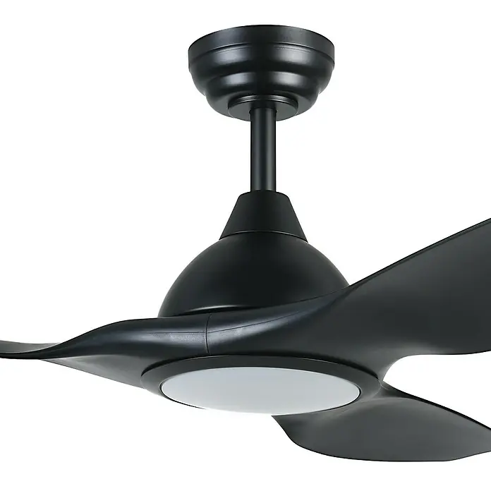 Deckenventilator mit LED-Beleuchtung Matteo - Schwarz-matt, 132 cm, 52 W - Elegante schwarze Deckenventilator mit integrierter LED-Beleuchtung. Modernes Design für eine stilvolle Raumgestaltung.