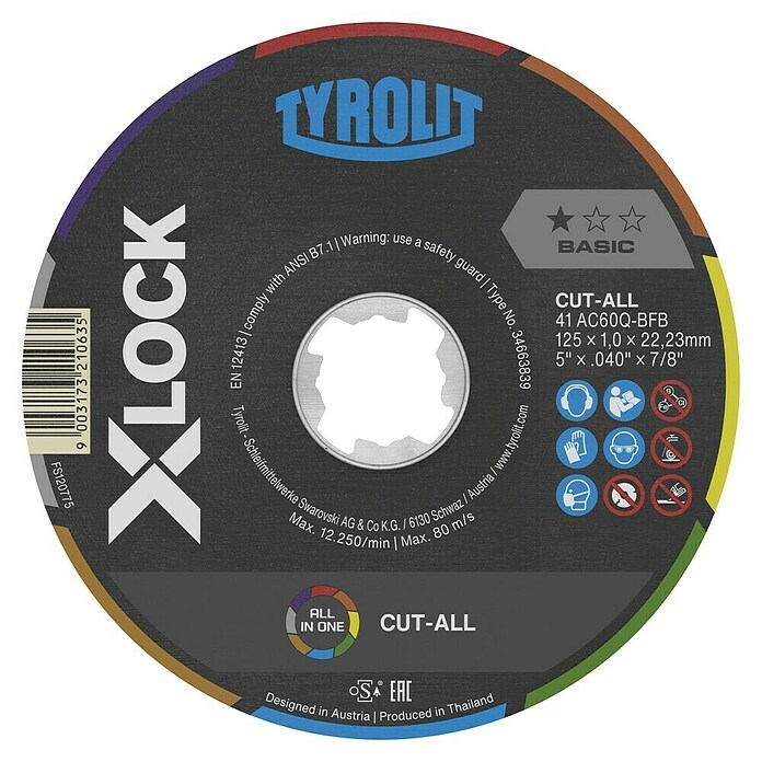 Tyrolit Rezni disk ACS 60 T Multi X-Lock  (Ø x D: 125 x 1,2 mm) | BAUHAUS