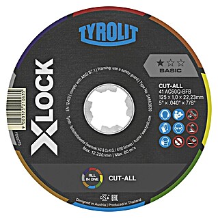 Tyrolit Trennscheibe ACS 60 T Multi X-Lock (Durchmesser: 125 mm, Geeignet für: Stahl)