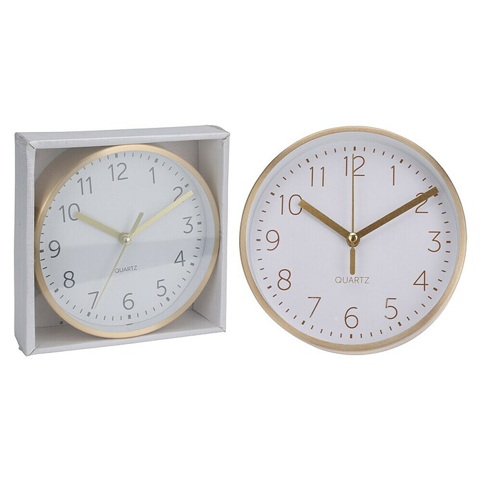 Reloj de pared Aluminio (Diámetro: 15 cm, Dorado) | BAUHAUS