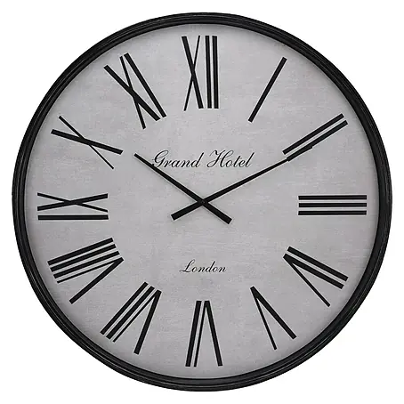 Reloj de pared borde negro