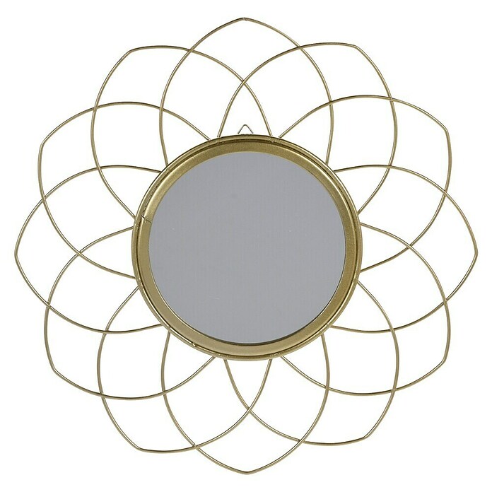 Espejo de pared Flor Oro (27 x 27 cm) | BAUHAUS