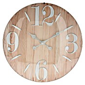 Reloj de pared con cristal curvado (Diámetro: 50 cm, Marrón) | BAUHAUS