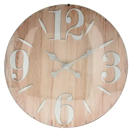 Reloj de pared con cristal curvado