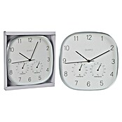 Reloj de pared con termómetro (Diámetro: 28 cm, Plata) | BAUHAUS