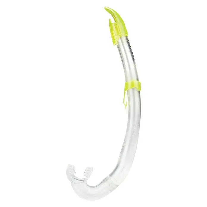 Seac Sub Tubo de buceo Flash - Apto para: Adultos y niños, Amarillo, Plástico - Snorkel con forma transparente con detalles amarillos, un accesorio esencial para el snorkel.