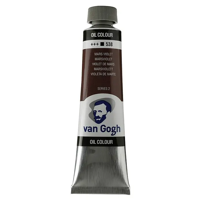 Talens Van Gogh Pintura al óleo - Violeta de marte, 40 ml, Tubo - Un tubo de pintura al óleo Mars Violet de Van Gogh, número de color 538, ideal para artistas y aficionados.