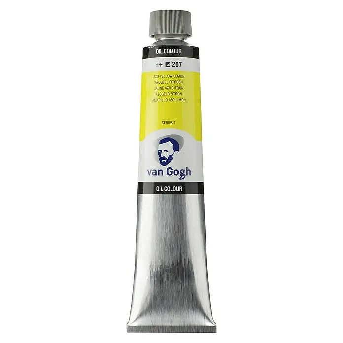 Talens Van Gogh Pintura al óleo - Amarillo azo limón, 200 ml, Tubo - Pintura al óleo Van Gogh en Amarillo Azo Limón, ++ 267, para artistas que valoran la alta calidad y colores vibrantes. Serie 1.