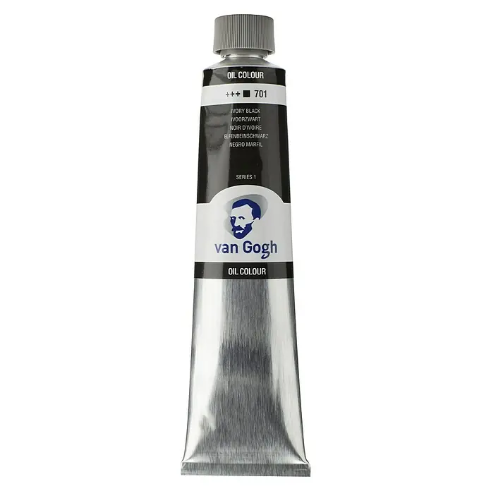 Talens Van Gogh Pintura al óleo - Negro marfil, 200 ml, Tubo - Tubo de pintura al óleo Negro Marfil de Van Gogh. Pintura al óleo de alta calidad para artistas con excelente opacidad y brillo.