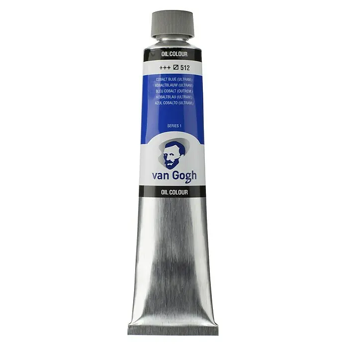 Talens Van Gogh Pintura al óleo - Azul cobalto ultramar, 200 ml, Tubo - Imagen de un tubo de pintura al óleo Van Gogh en azul cobalto (ultramar), ideal para artistas y aficionados.