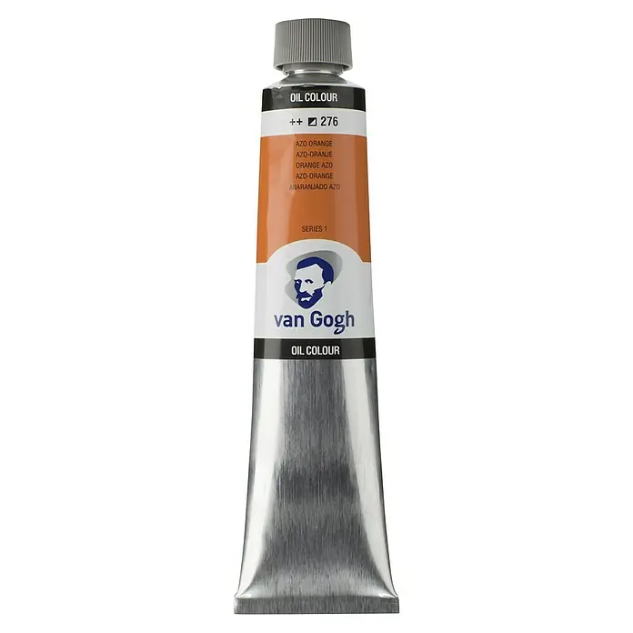 Talens Van Gogh Pintura al óleo - Anaranjado azo, 200 ml, Tubo - Tubo de pintura al óleo Van Gogh en Azo Orange 276, ideal para artistas y aficionados que buscan color de alta calidad.