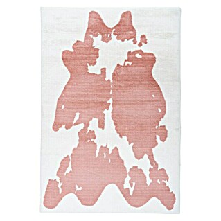 Kayoom Hochflorteppich Kuh (Rosa/Weiß, 230 x 160 cm, 100 % Polyester)