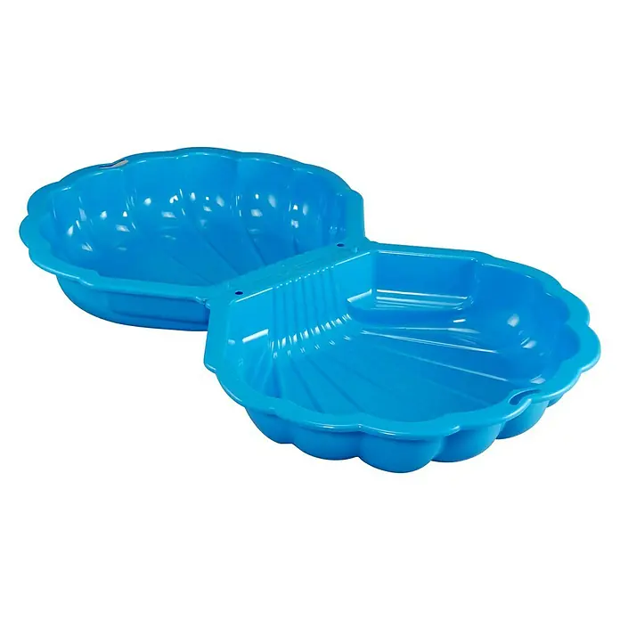 Wasser- & Sandmuschel Mini Sandy - 77 x 87 x 21 cm, Blau - Blaue Muschel-Sandkiste, ideal für stundenlangen Spielspaß im Garten oder am Strand. Robustes Material und kinderfreundliches Design.