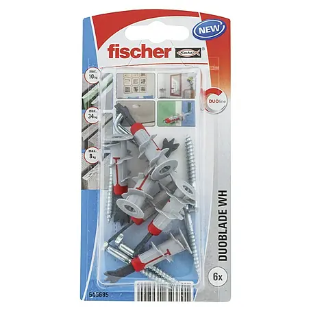 Fischer Duoblade Set de tacos para cartón yeso RH con tornillos