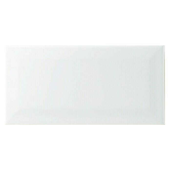 Wandfliese Metro (10 x 20 cm, Weiß, Glänzend)