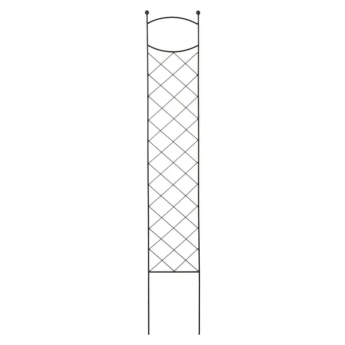 Gardol Zierspalier Liguren - 24 x 150 cm, Anthrazit - Rankgitter aus Metall mit rautenförmigem Gitter und abgerundeter Oberseite, ideal zur Unterstützung von Kletterpflanzen und zur Gartendekoration.