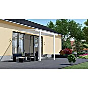 Terrassenüberdachung Light Edition (L x T: 300 x 250 cm, Polycarbonat, Verkehrsweiß, Klar)