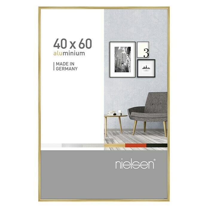 Nielsen Bilderrahmen Pixel (Gold, 60 x 40 cm, Aluminium)