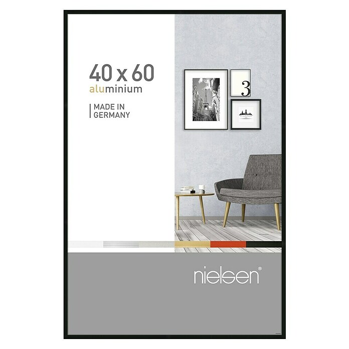 Nielsen Bilderrahmen Pixel (Schwarz, 60 x 40 cm, Aluminium)