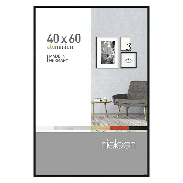Nielsen Bilderrahmen Pixel (Schwarz, 60 x 40 cm, Aluminium)