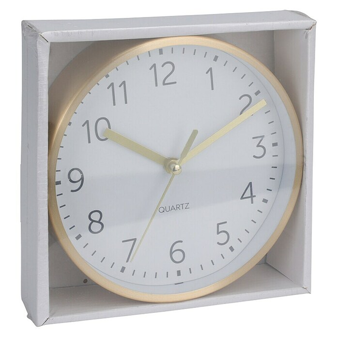Reloj de pared Aluminio (Diámetro: 15 cm, Dorado) | BAUHAUS