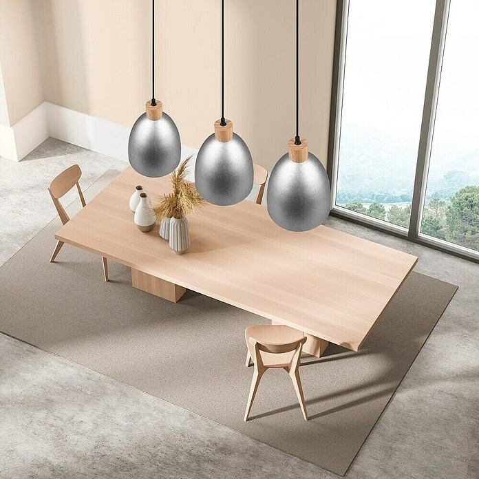 Reality Leuchten Lámpara colgante Jagger (40 W, Ø x Al: 25 x 150 cm, Níquel envejecido, E27) | BAUHAUS