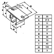 HBS Betz Deckenmuffe Typ 10 (Stahl, Länge: 100 mm)