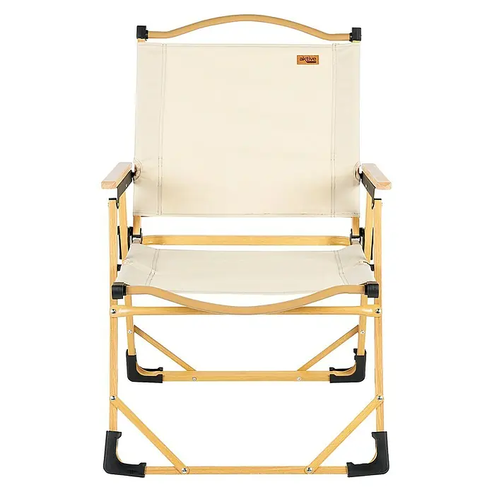 Silla de camping Sabana - 54 x 61 x 77 cm, Aluminio/Textiline, Beige - Silla de camping Aktive con estructura de madera y asiento beige, perfecta para relajarse al aire libre. Disfruta de la naturaleza.