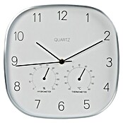 Reloj de pared con termómetro (Diámetro: 28 cm, Plata) | BAUHAUS