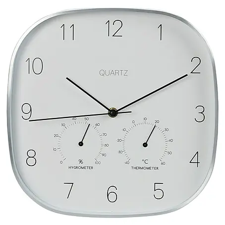 Reloj de pared con termómetro