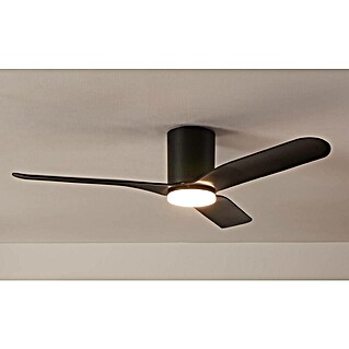 Deckenventilator mit LED-Beleuchtung Mattia (Schwarz-matt, 132 cm, 60 W)