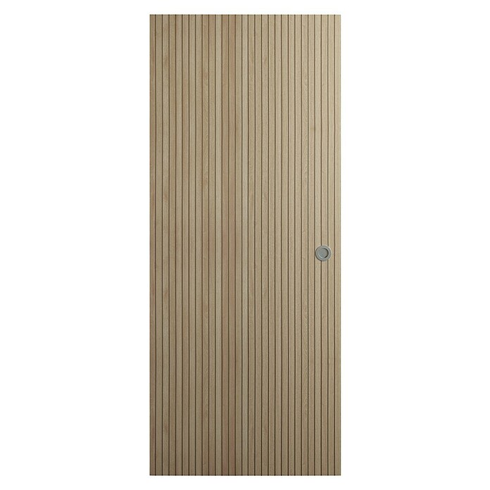 Puerta corredera de madera Roble Decor (62,5 x 203 cm, Roble, Alveolar ...