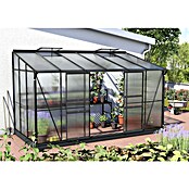 Vitavia Gewächshaus (2,01 x 3,87 x 2,21 m, Wandstärke: 6 mm, Anthrazit/Schwarz)