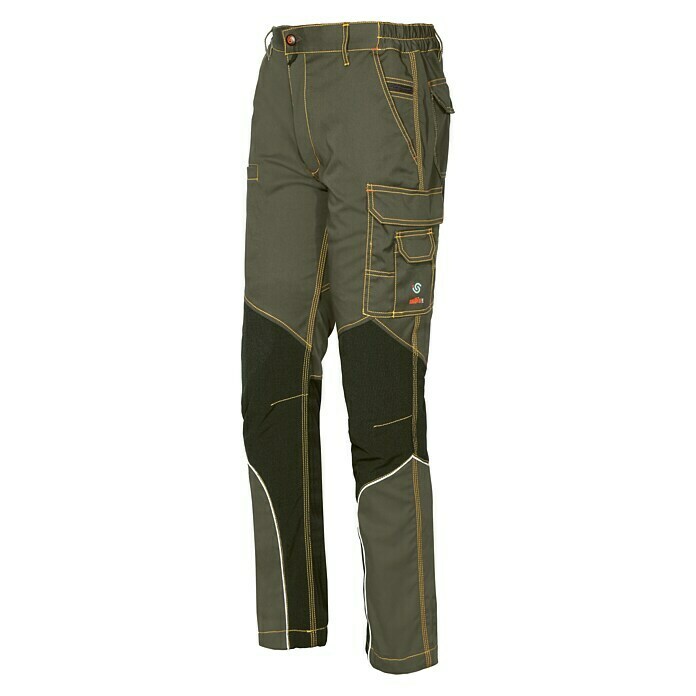 Industrial Starter Pantalones de trabajo Stretch Extreme (Verde oscuro, 65% poliéster/32% algodón/3% spandex)