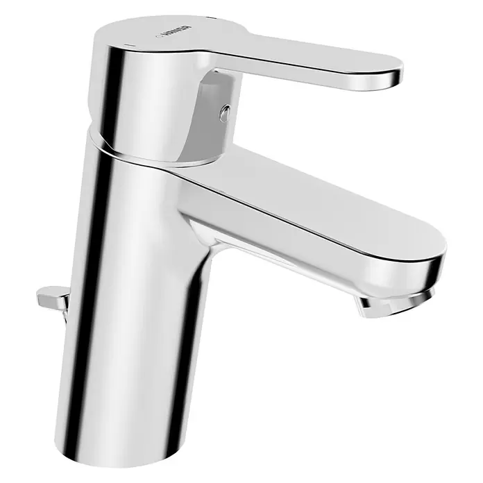 Hansa Primo Waschtischarmatur XL - Mit Zugstange, Chrom, Glänzend - Bild einer modernen, glänzenden Chromarmatur, die sich ideal für jedes Badezimmer eignet.