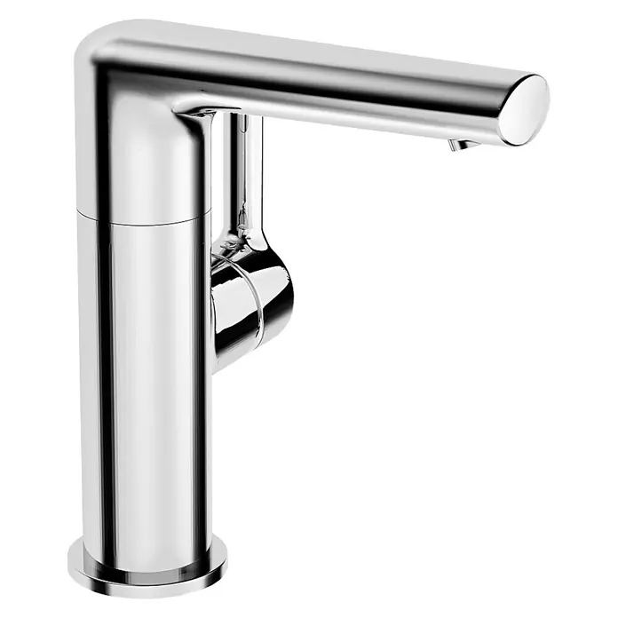 Hansa Ronda Waschtischarmatur - Ohne Zugstange, Chrom, Glänzend - Verchromter Waschtischmischer mit schlankem Design. Die Armatur besticht durch ihre glänzende Oberfläche und moderne Form für das Badezimmer.