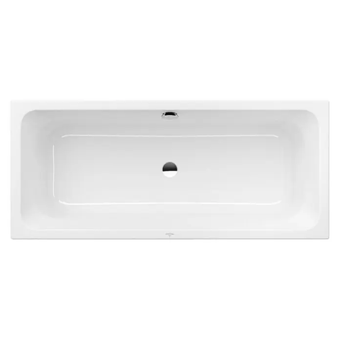 Villeroy & Boch Avento Badewanne - 170 x 70 cm, Sanitäracryl, Weiß - Blick von oben auf eine rechteckige Badewanne mit glatter, weißer Oberfläche und eleganten, abgerundeten Kanten.